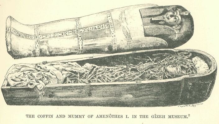 147.jpg the Coffin and Mummy of Amenothes 
