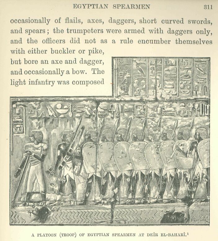 311.jpg a Platoon (troop) of Egyptian Spearmen at Der
El-bahar 
